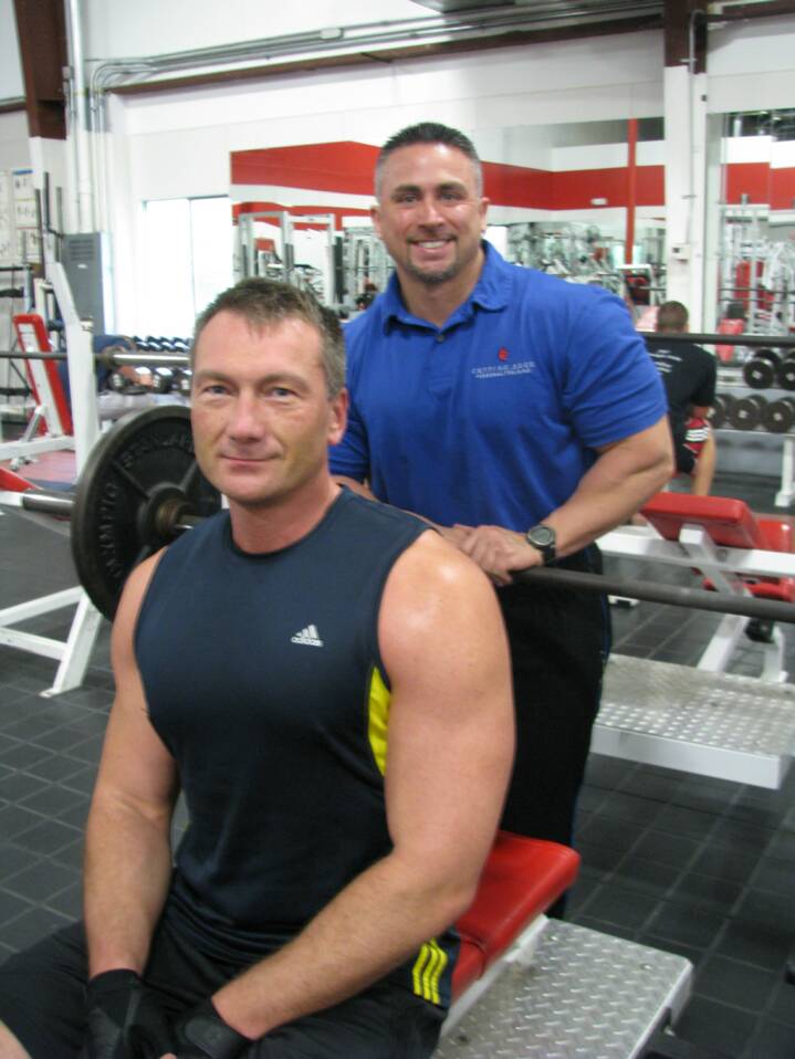 James Cipriani with personal training client, Mark Oliver